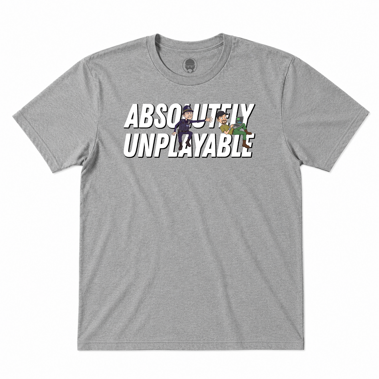 Absolutely Unplayable Police Grey T-Shirt