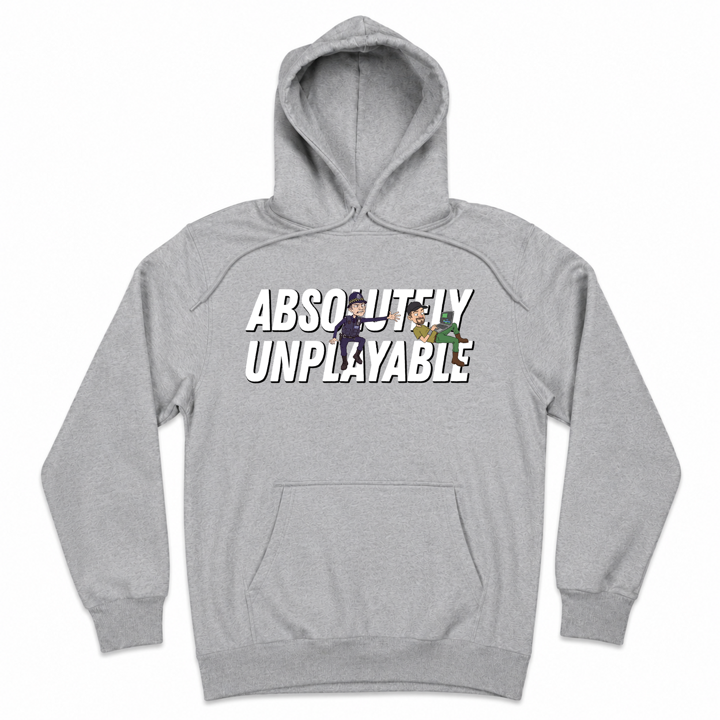 Absolutely Unplayable Police Grey Hoodie
