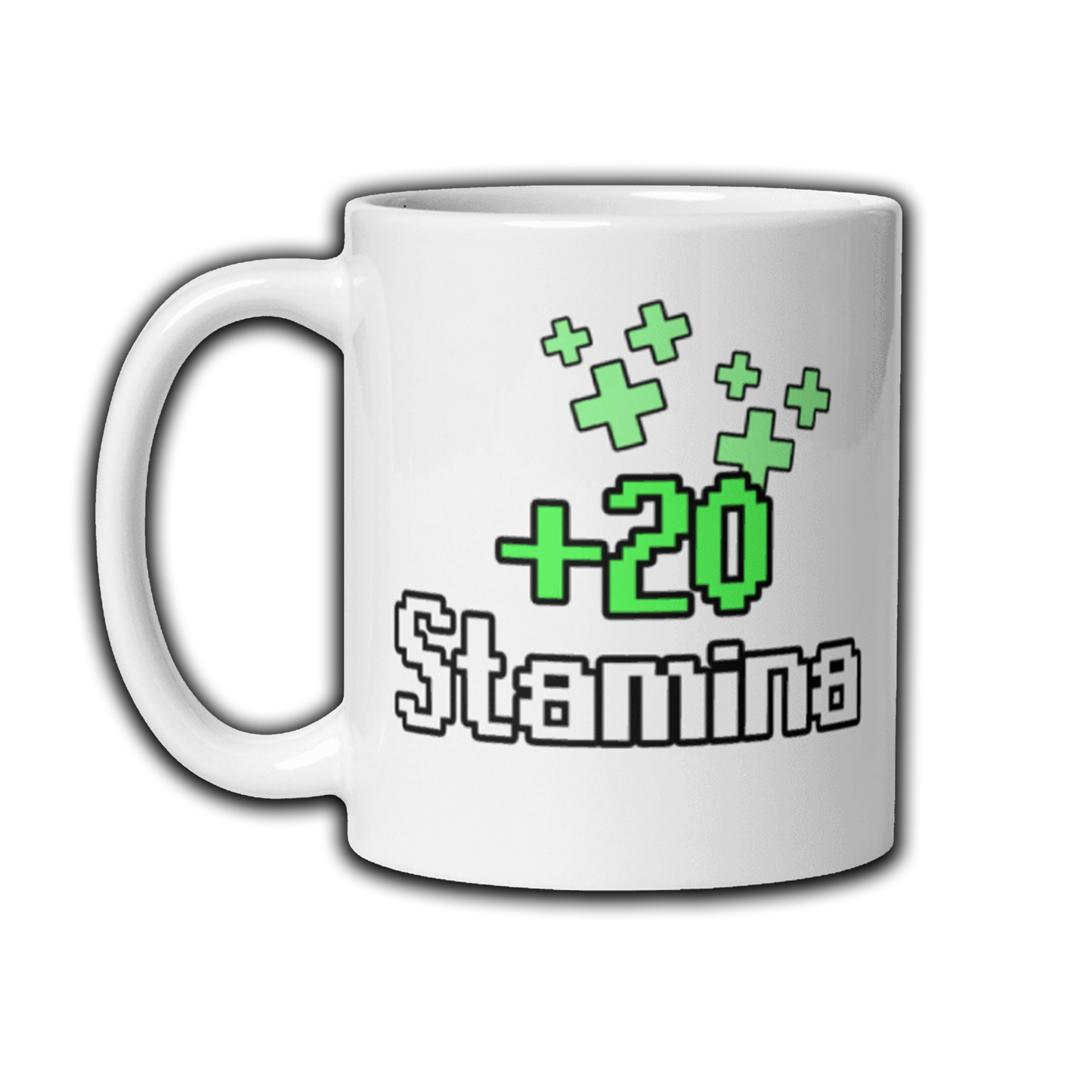 +20 Stamina White Mug